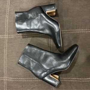 Black leather Sam Edelman heel Booties